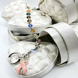 Handmade Crystal Cancer Awareness Bracelet